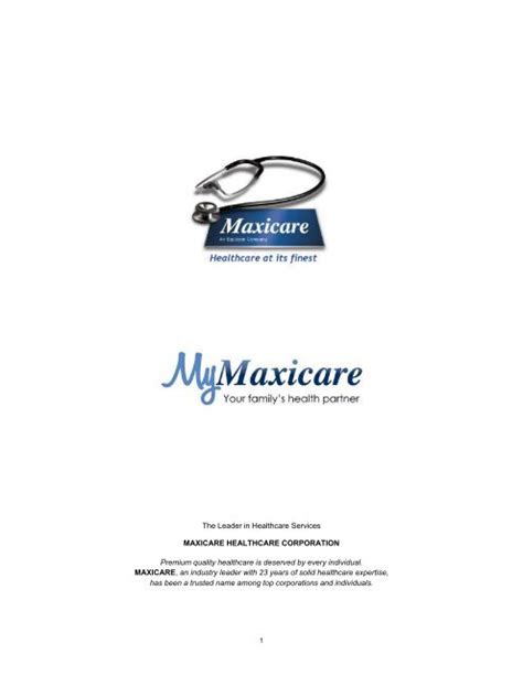 MAXICARE HEAL The Leader in Healthcare ServicesTHCARE .